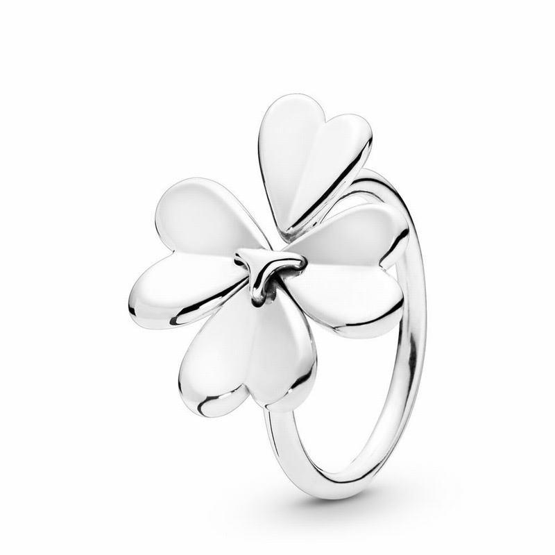 Pandora Moving Clover Stackable Ring - Sterling Silver - Canada | QF8695XM